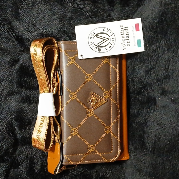 Valentino Orlandi Handbags - NWT Valentino Orlandi brown "VO" crossbody
